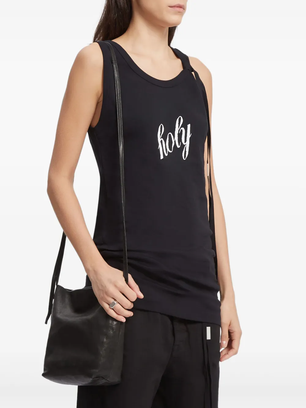 Ann Demeulemeester Medium Runa schoudertas - Zwart