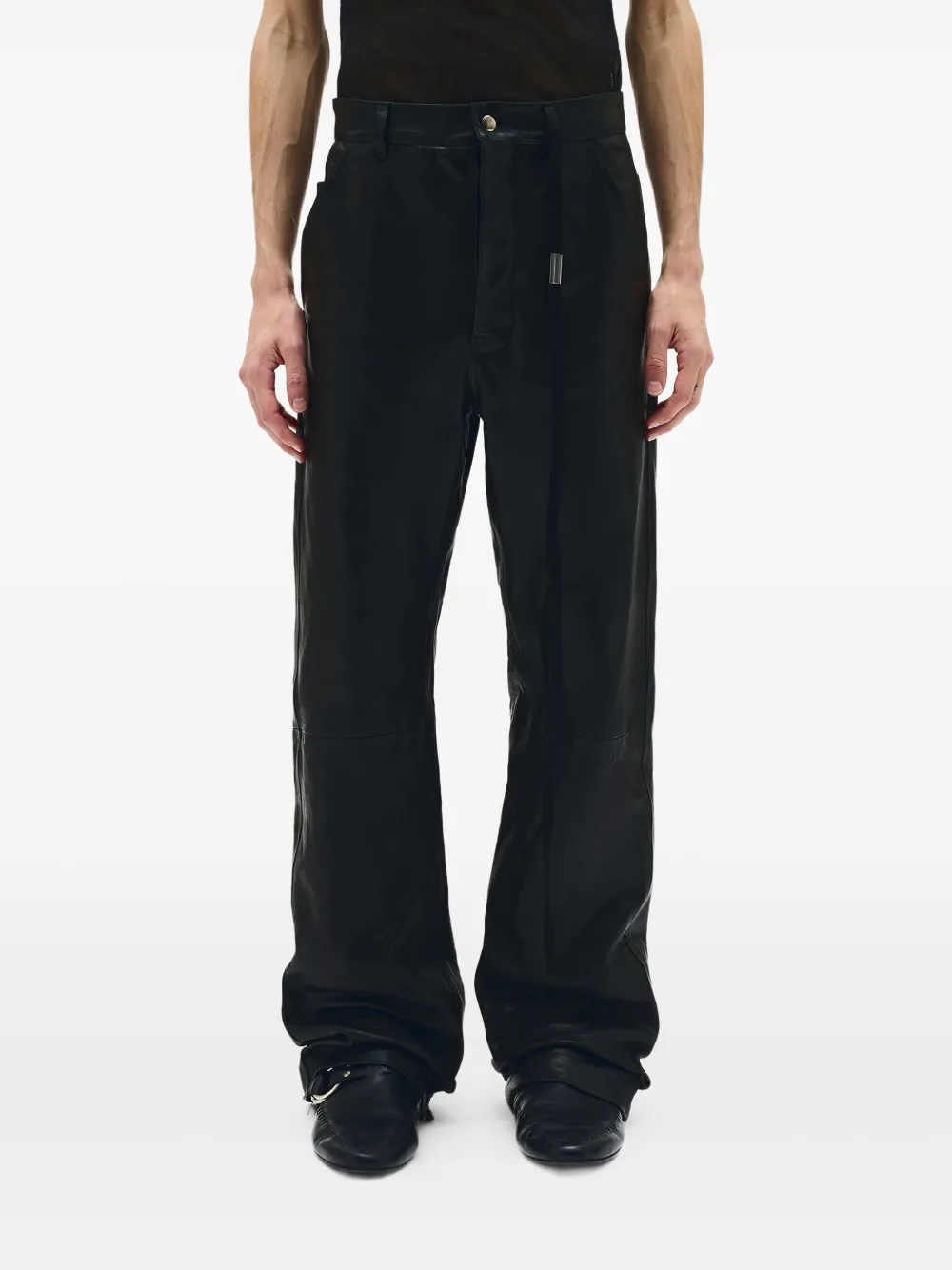 Ann Demeulemeester Leather Trousers