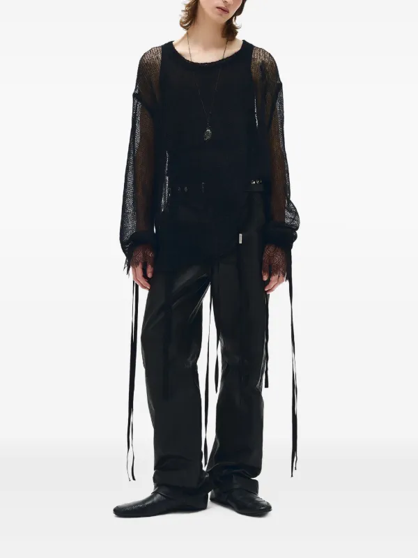 ANN DEMEULEMEESTER ブラックサルエルパンツ 36 ANN DEMEULEMEESTER ブラックサルエルパンツ 36 アンドゥムル