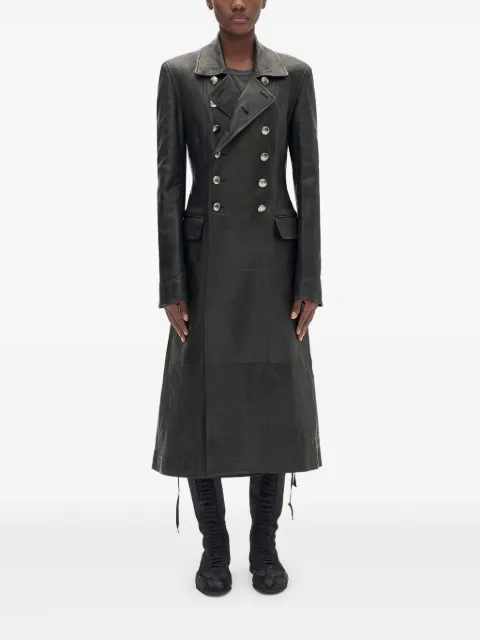 Ann Demeulemeester gabardina Adelita con doble botonadura