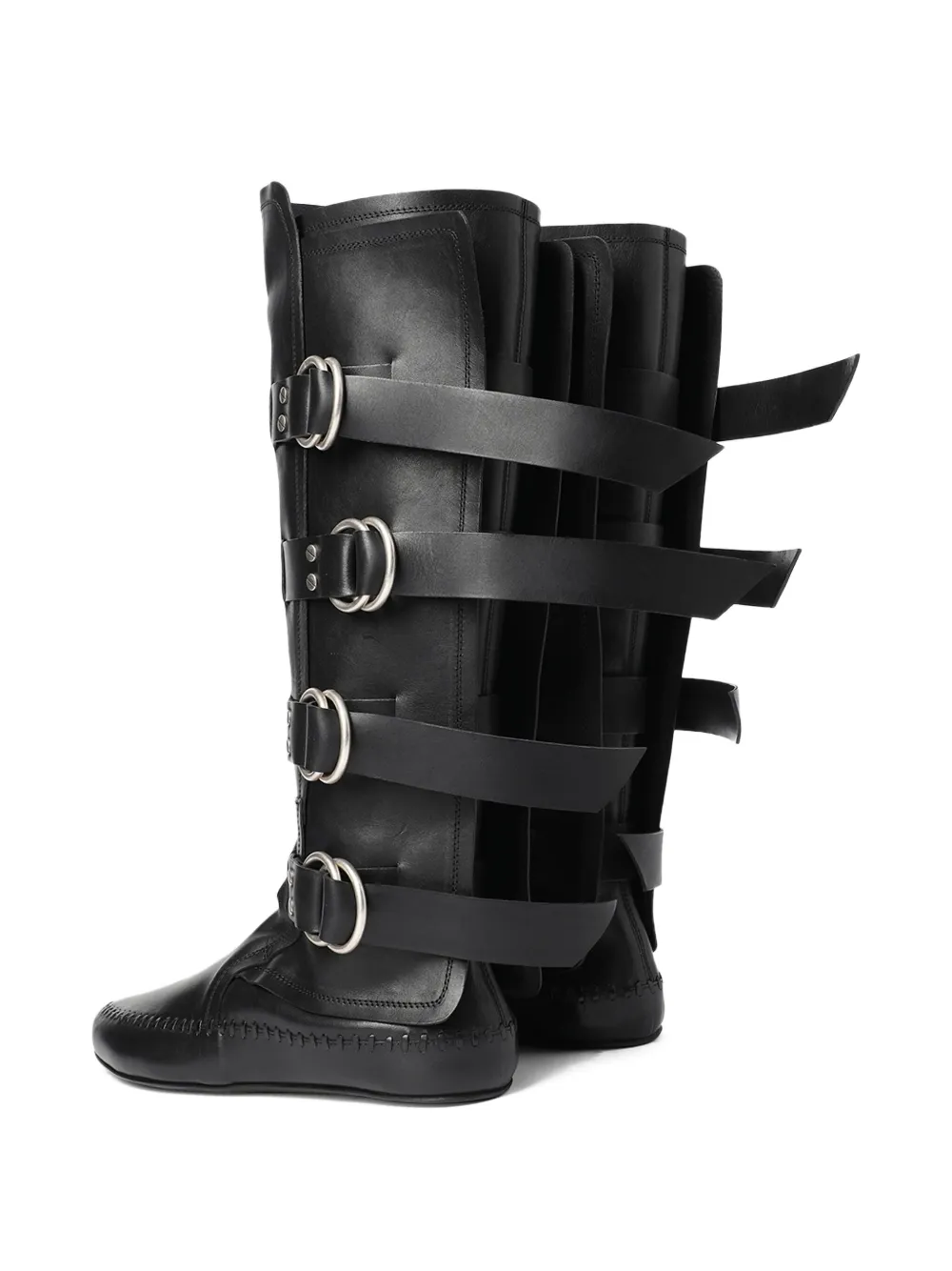 Ann Demeulemeester Siver biker boots Black
