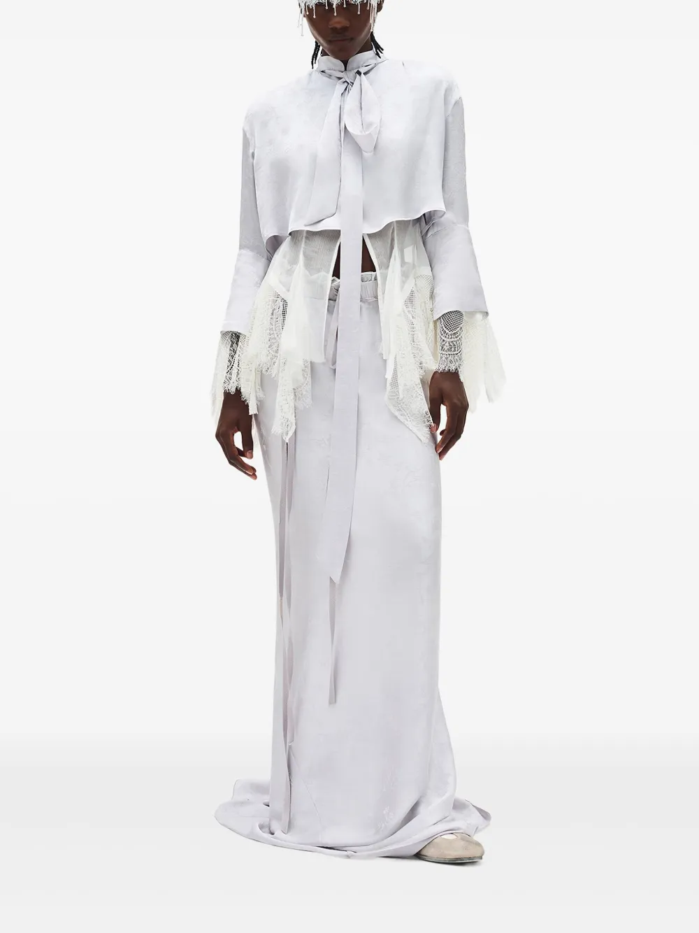 Ann Demeulemeester Moni cropped top Roze