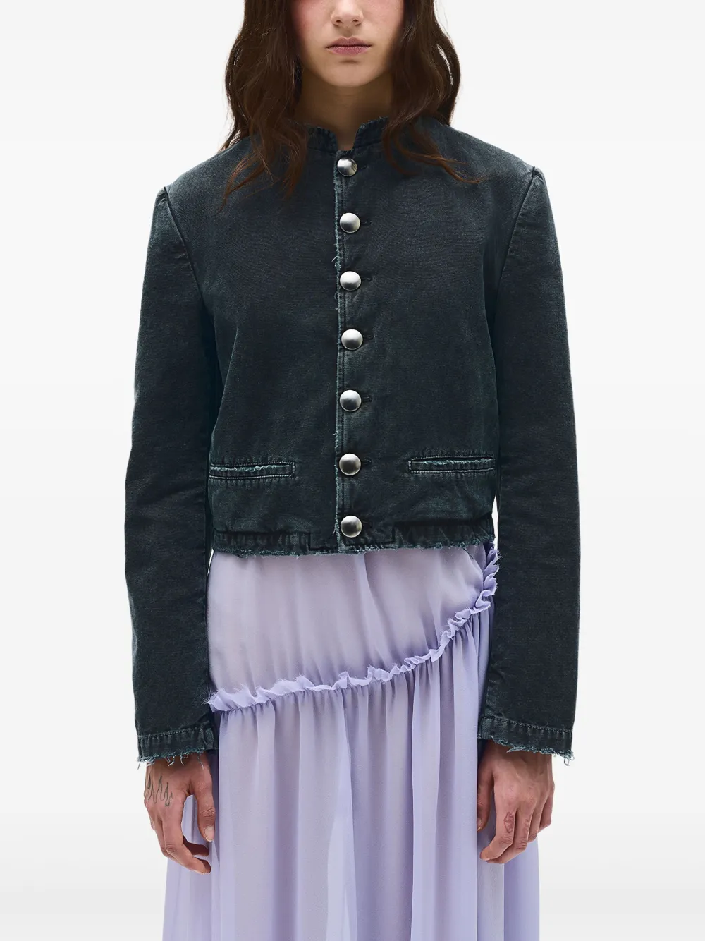 Ann Demeulemeester Cropped jack Zwart