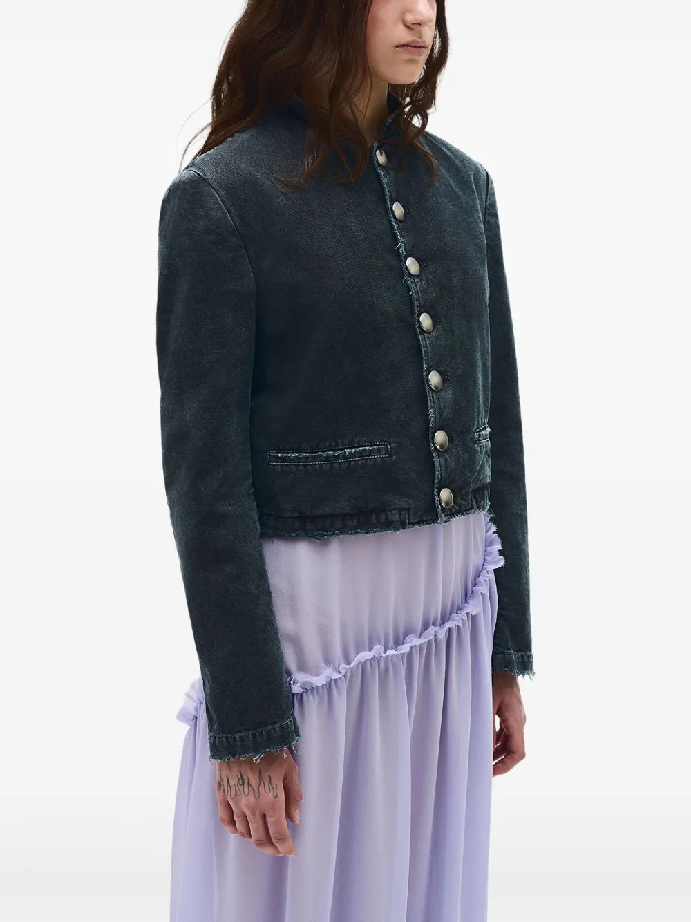 Ann Demeulemeester Cropped jack Zwart