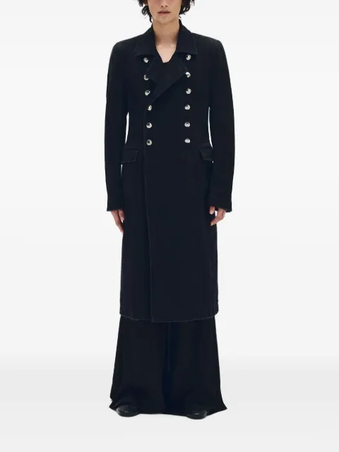 Ann Demeulemeester gabardina Willem con doble botonadura