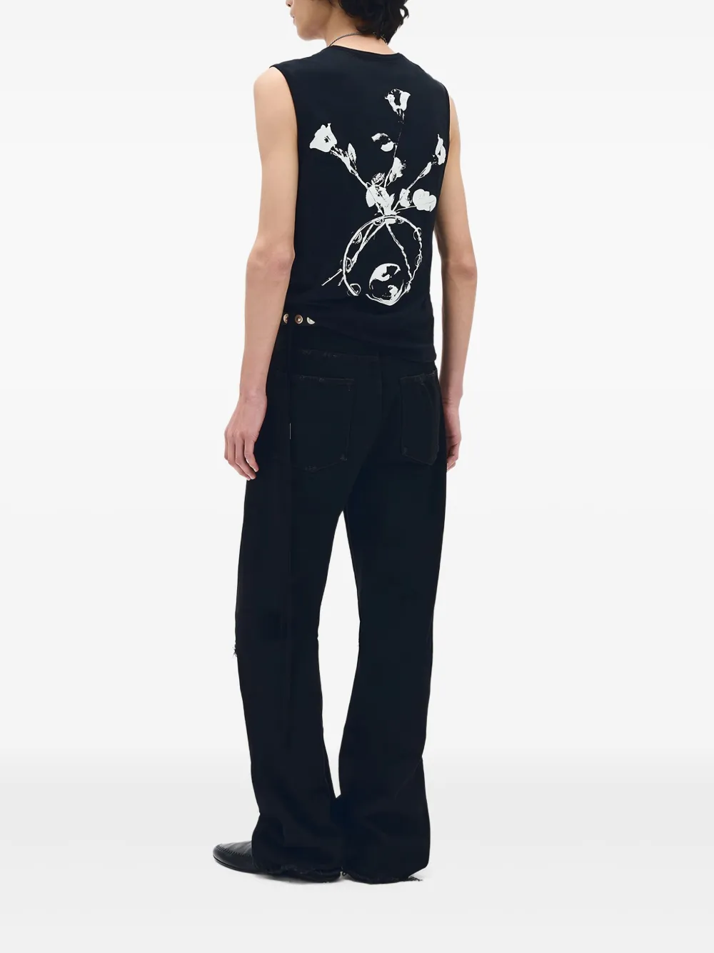 Ann Demeulemeester Ysewijn 'Eternal Roses' top - Zwart