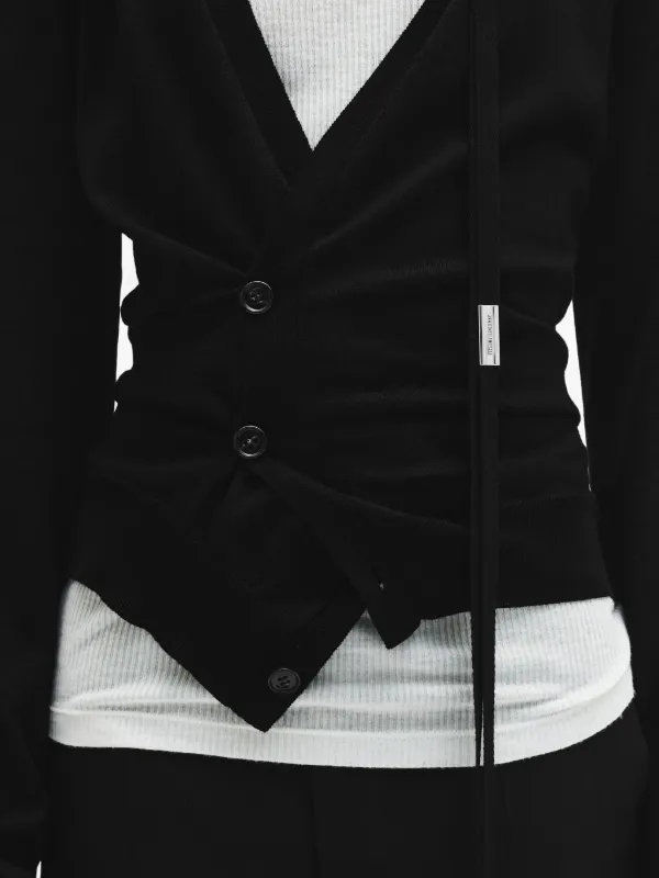 Ann Demeulemeester ウール カーディガン | ブラック | FARFETCH JP