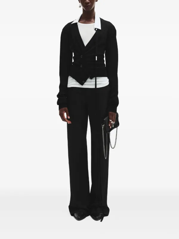 Ann Demeulemeester ウール カーディガン | ブラック | FARFETCH JP