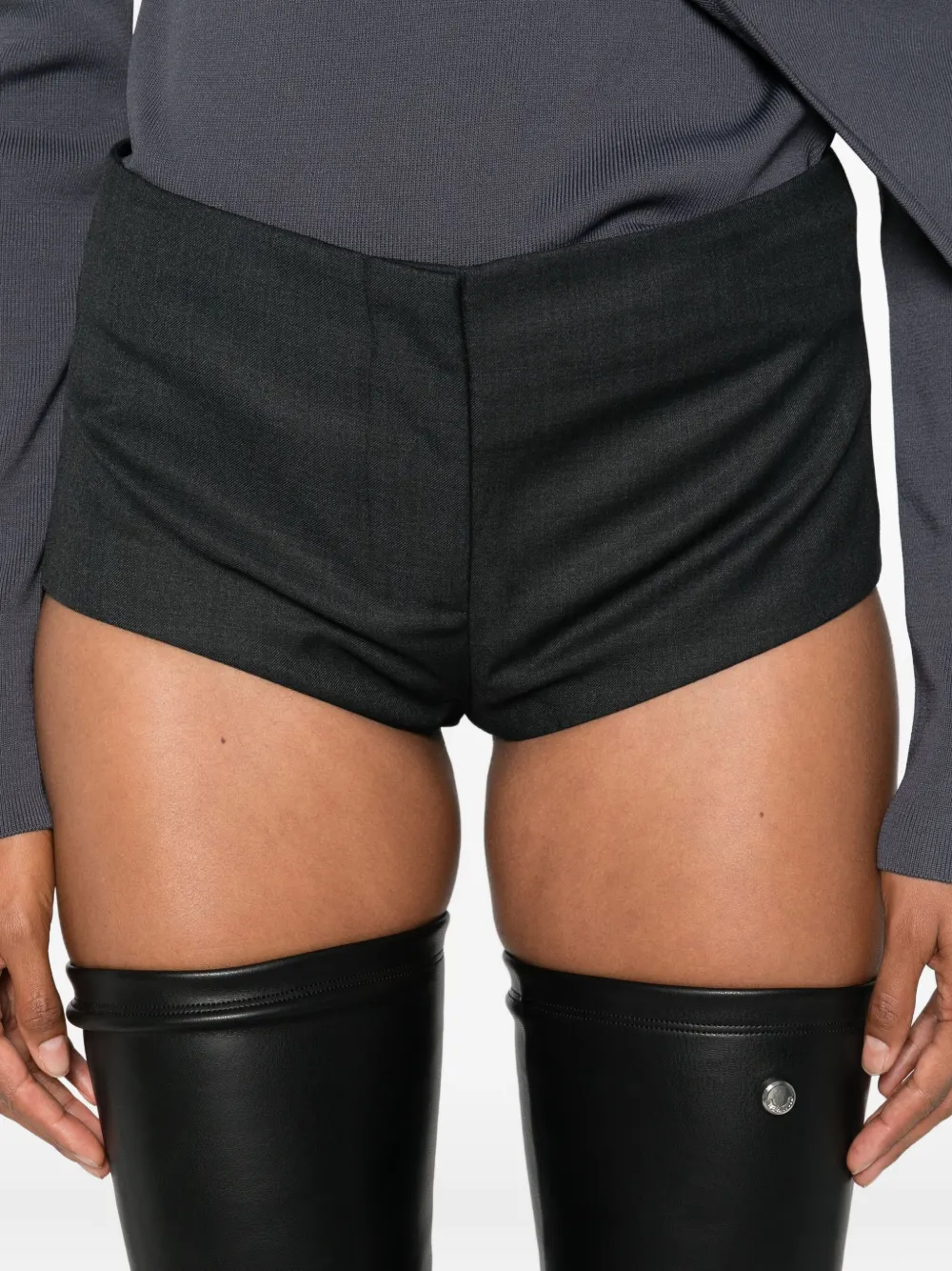 ENTIRE STUDIOS Shorts met lage taille Grijs