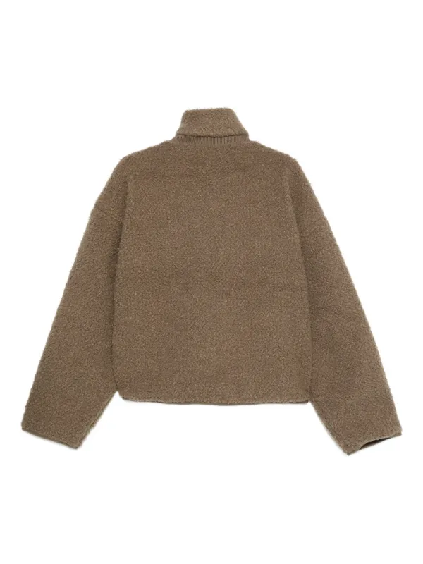 ENTIRE STUDIOS Ef faux-fut Zip Jacket | Brown | FARFETCH