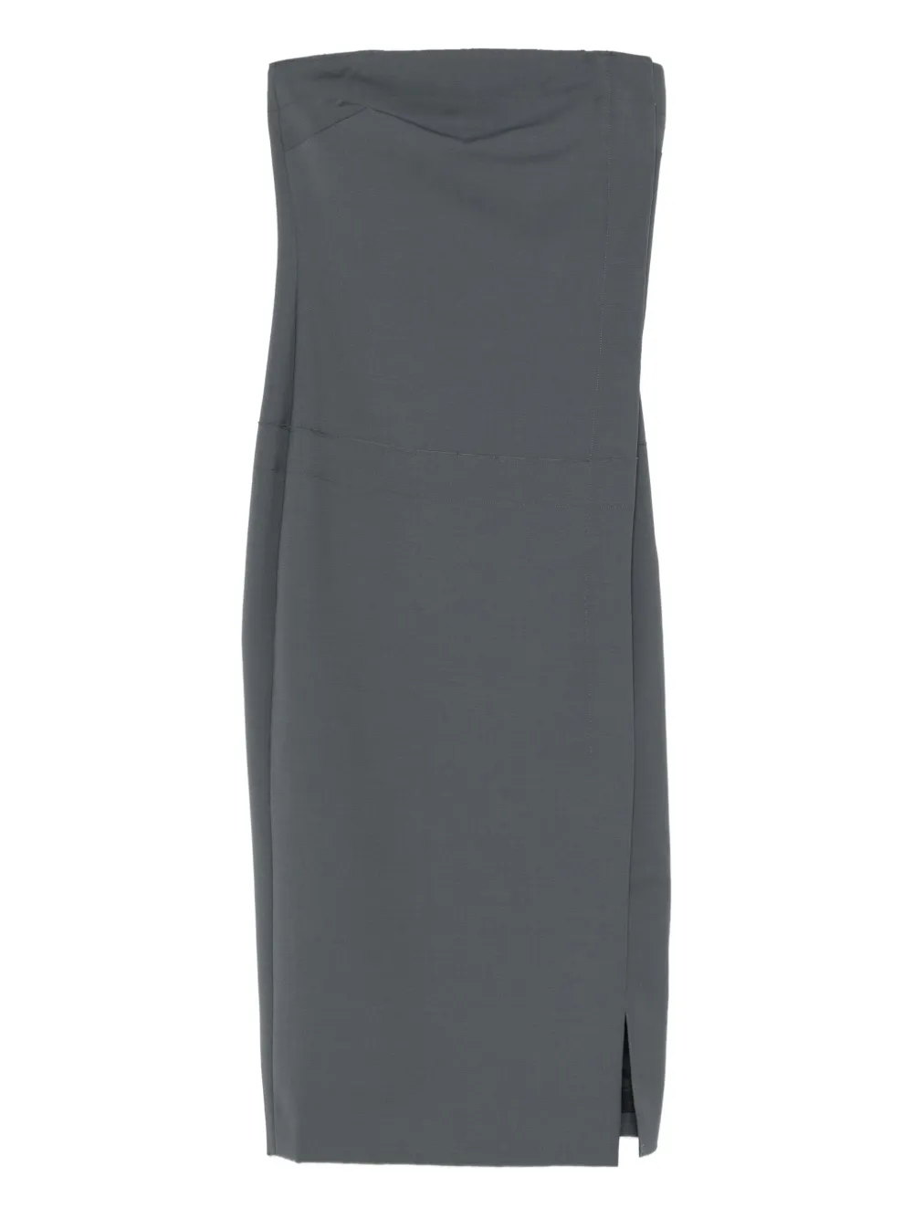 Entire Studios Strapless Midi Dress In Gray