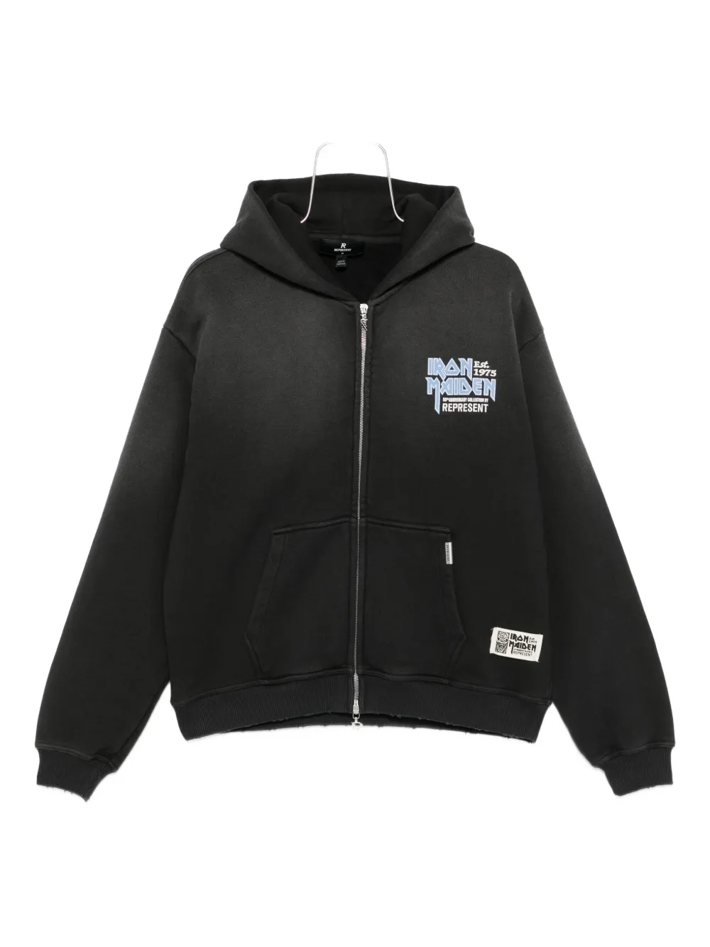 Represent x Iron Maiden Anniversary zip-up hoodie Zwart