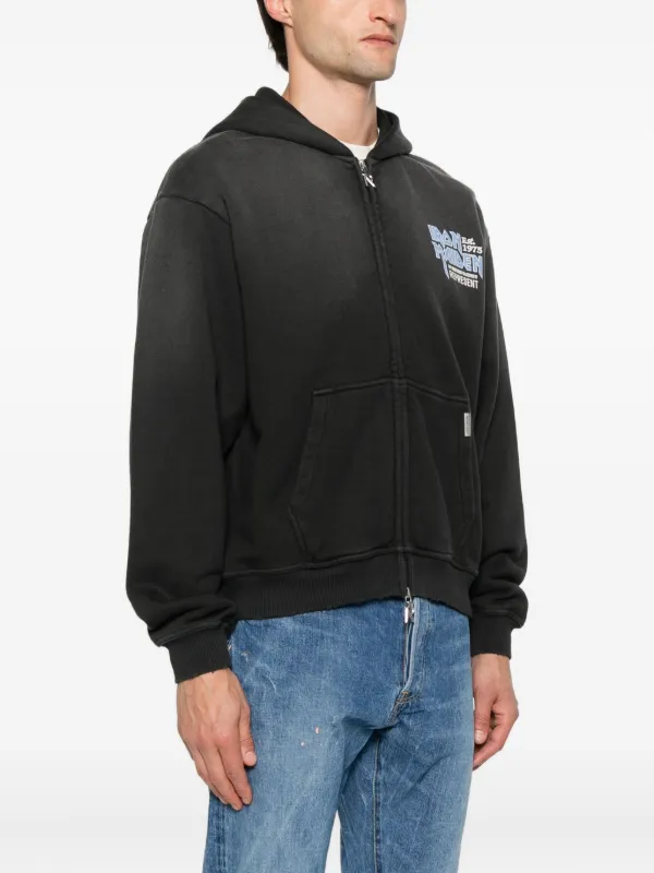 Represent x Iron Maiden Anniversary zip-up Hoodie | Black