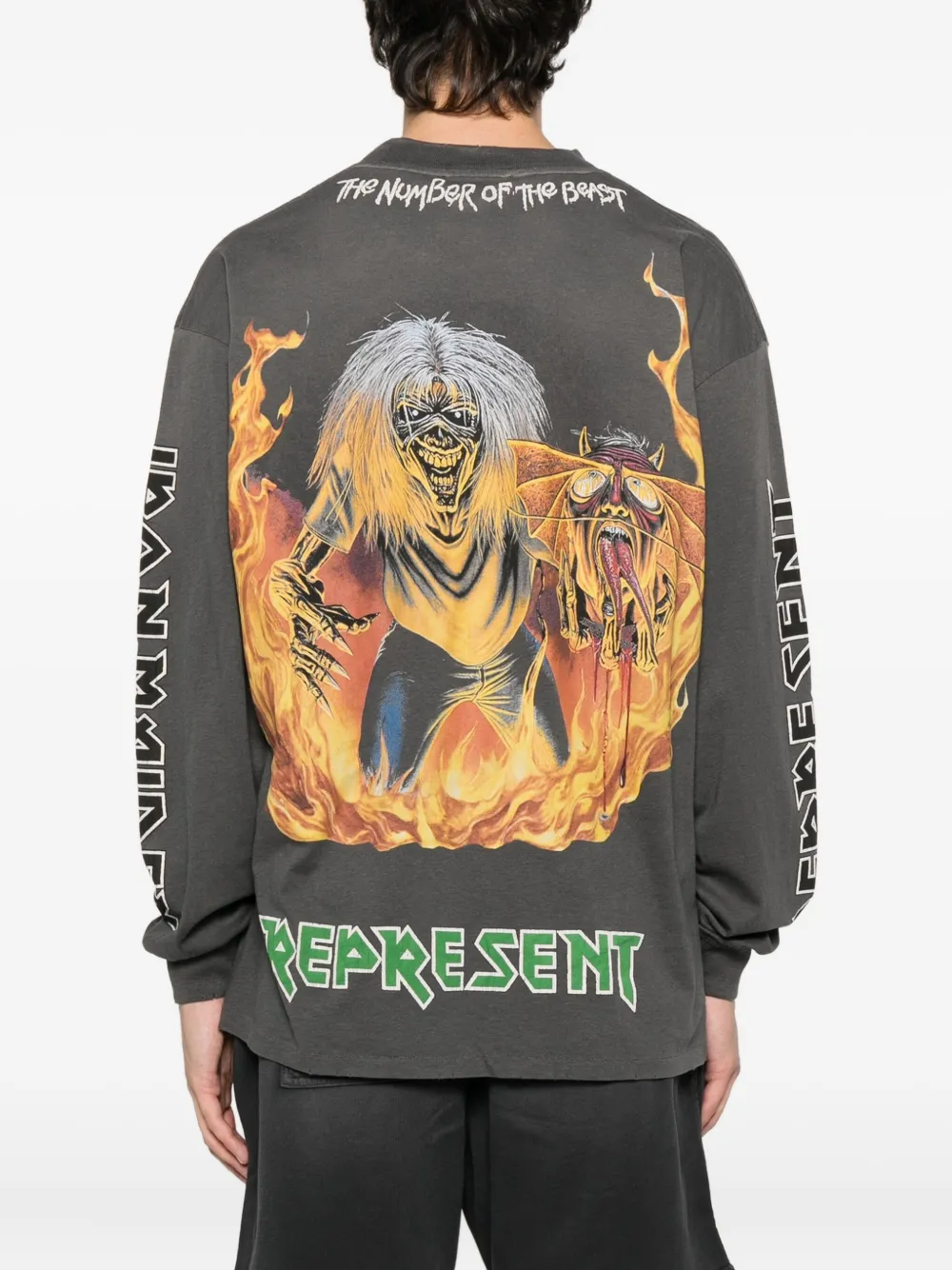 Represent Iron Maiden Number of the Beast T-shirt Grijs