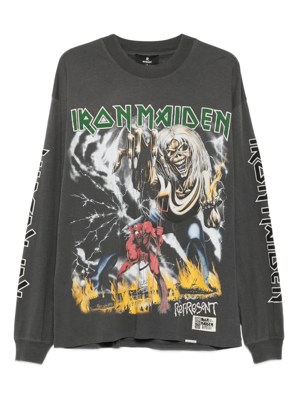 Represent Iron Maiden Number of the Beast T-shirt - グレー Represent Iron Maiden Number of the Beast T-shirt - グレー
