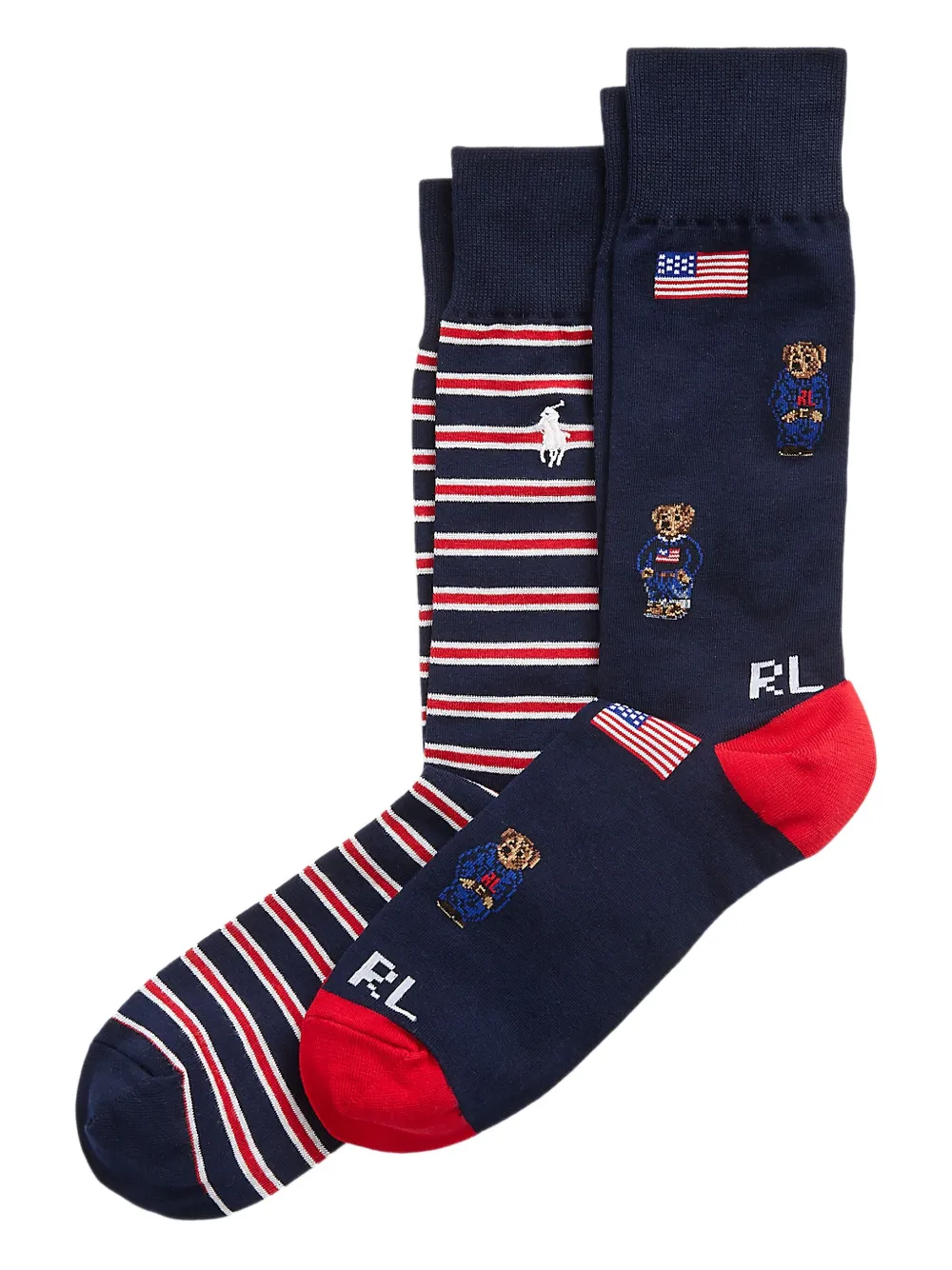 Polo Ralph Lauren Twee paar katoenen sokken Blauw