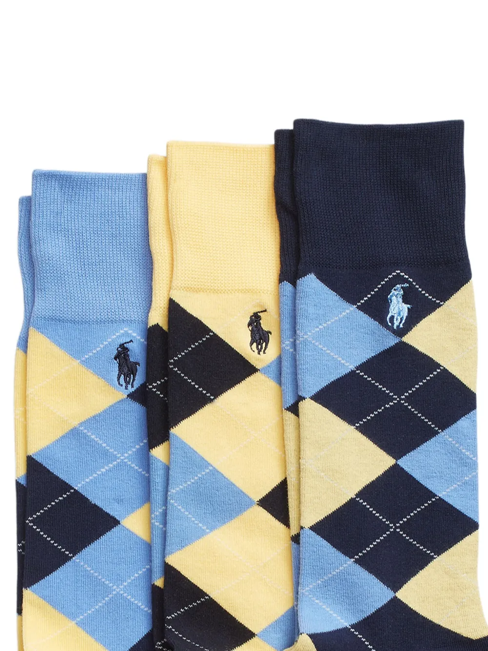 Polo Ralph Lauren Drie paar sokken met logo Blauw