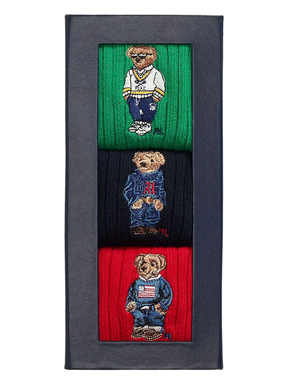 Polo Ralph Lauren lot de trois paires de chaussettes à motif ourson | Image 2