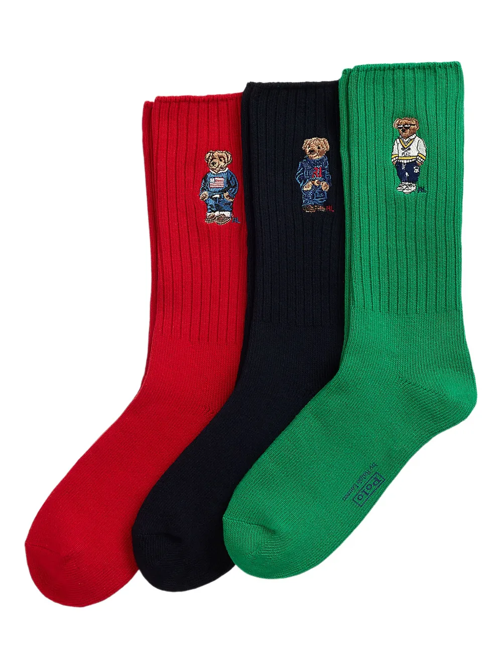 Polo Ralph Lauren ベアモチーフ靴下セット - グリーン Polo Ralph Lauren ベアモチーフ靴下セット - グリーン