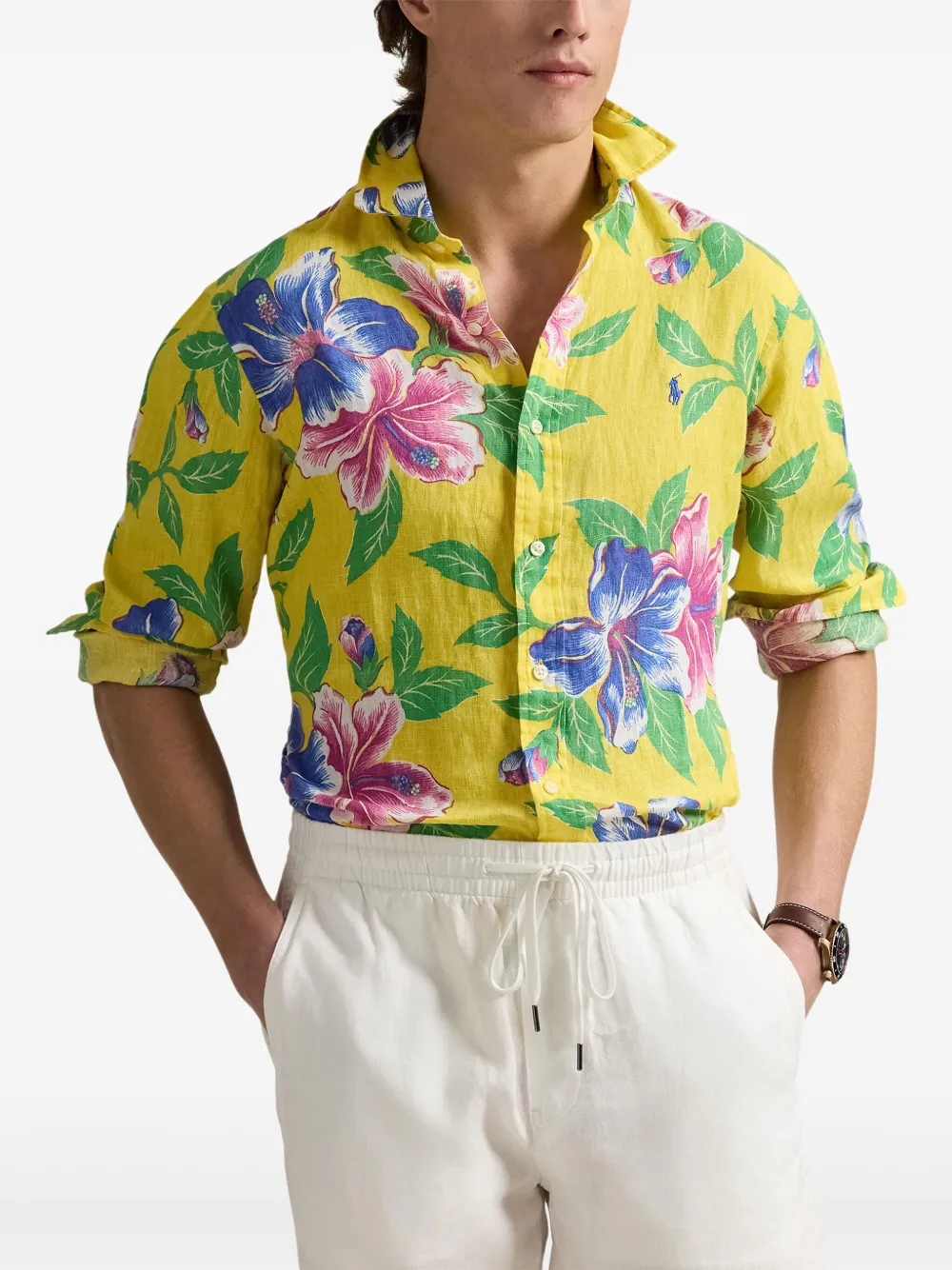 Polo Ralph Lauren Linnen overhemd Geel