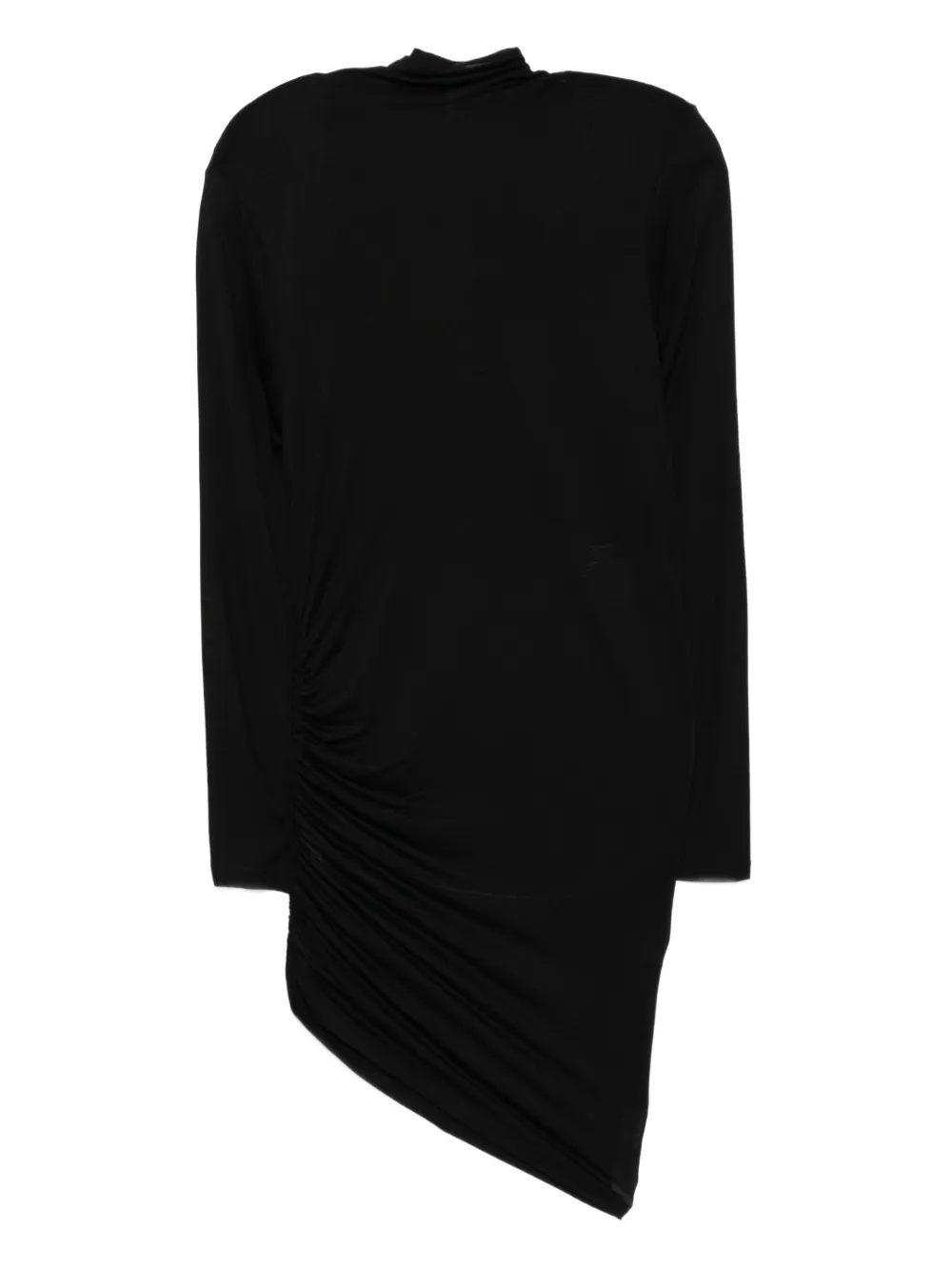 Jacquemus high-neck asymmetric dress Zwart