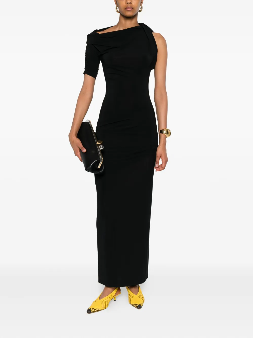 Jacquemus The Drapeado maxi dress Zwart