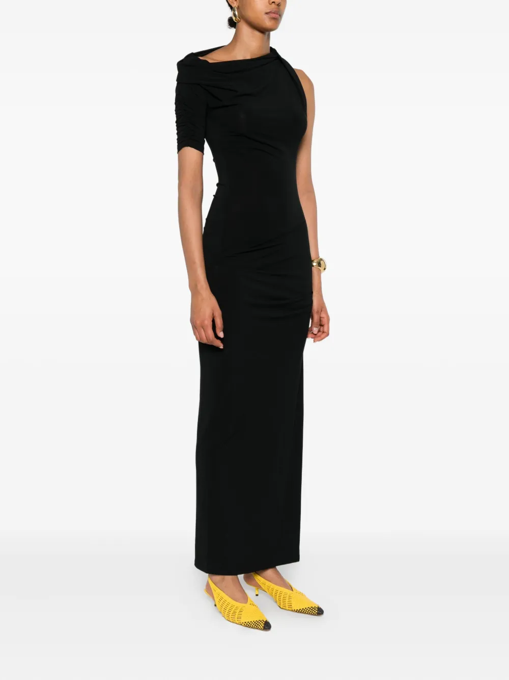 Jacquemus The Drapeado maxi dress Zwart