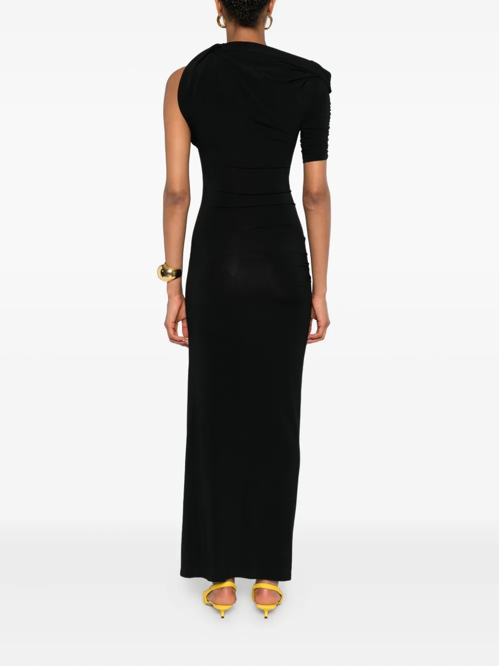 Jacquemus The Drapeado maxi dress Zwart