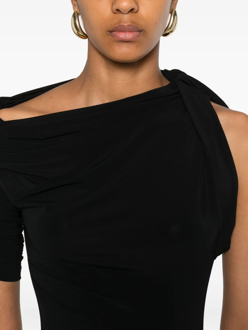 Jacquemus The Drapeado maxi dress Zwart