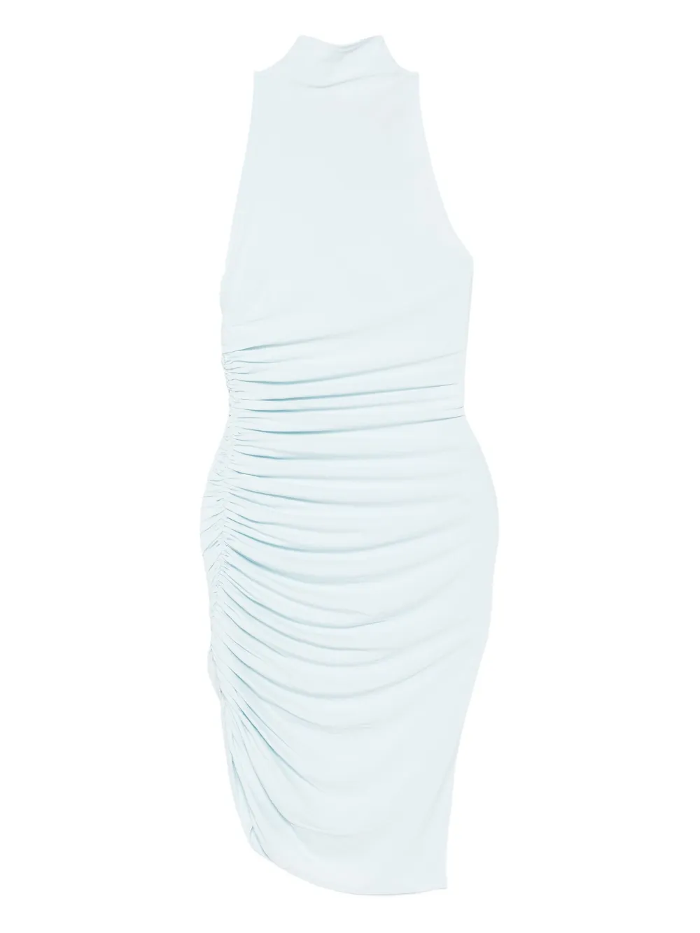 Jacquemus high-neck ruched dress Blauw