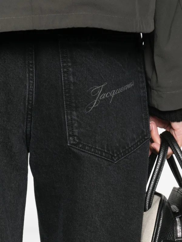 Jacquemus The Wide de-Nîmes Denim Jeans | Black | FARFETCH