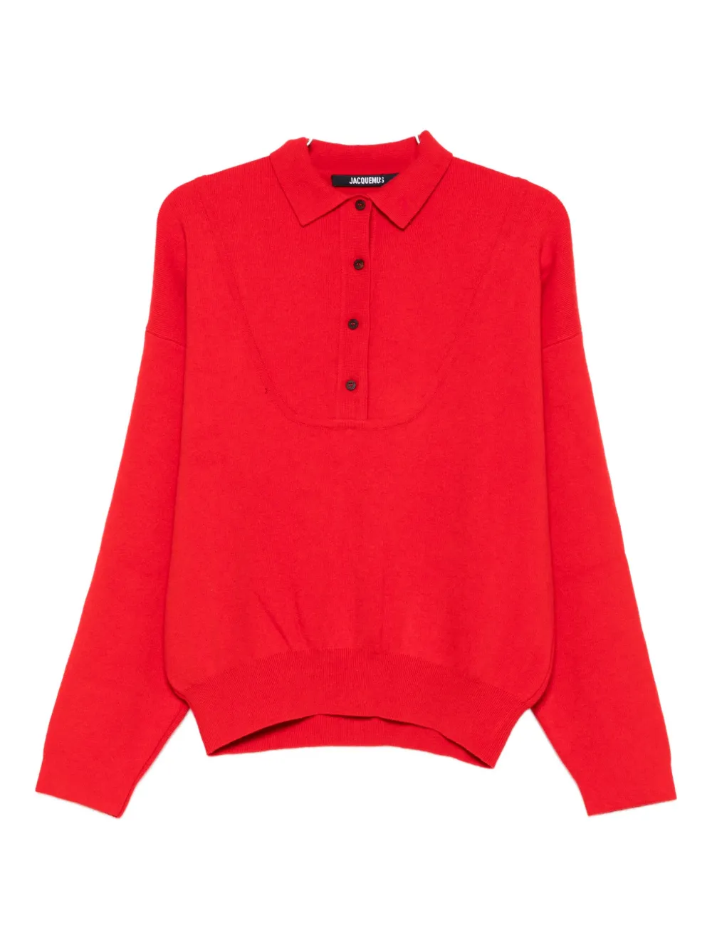 Jacquemus Polo-neck Sweater In Red