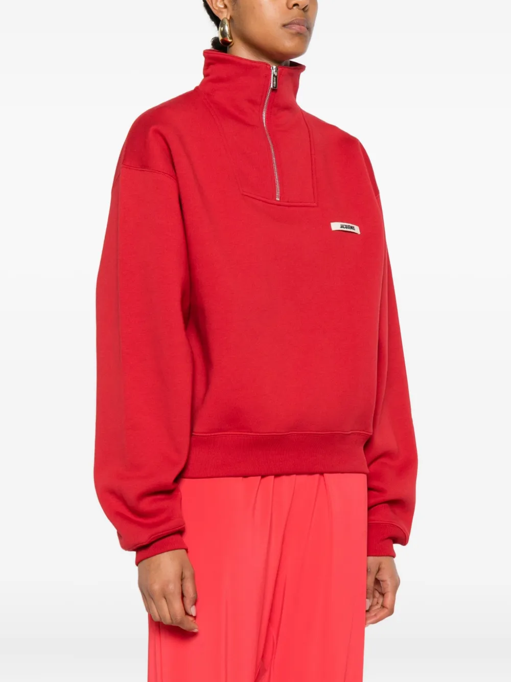 Jacquemus Le camionneur Gros Grain sweatshirt Rood