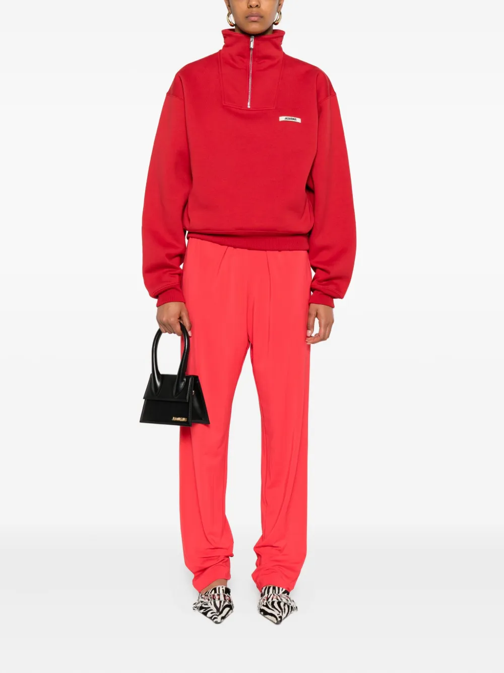 Jacquemus Le camionneur Gros Grain sweatshirt Rood