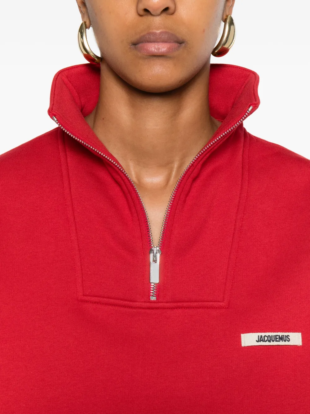 Jacquemus Le camionneur Gros Grain sweatshirt Rood