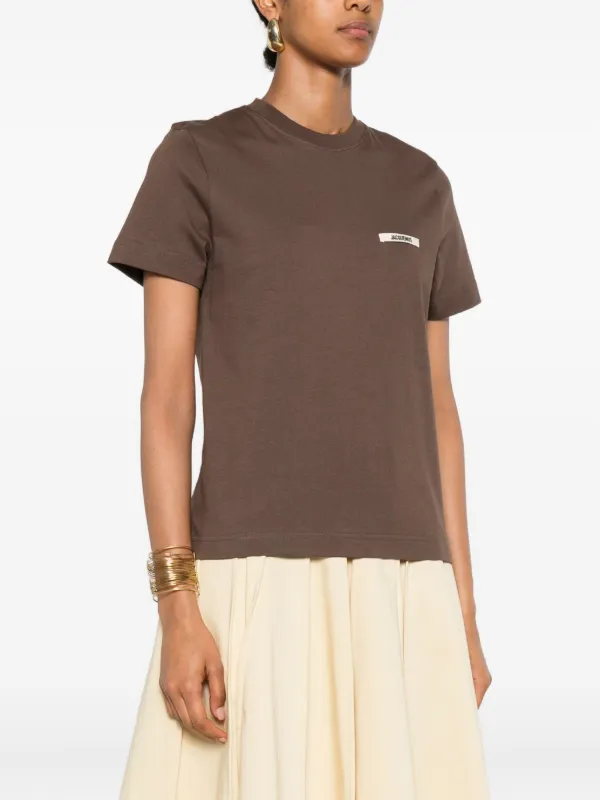 Jacquemus The Gros Grain T-shirt | Brown | FARFETCH