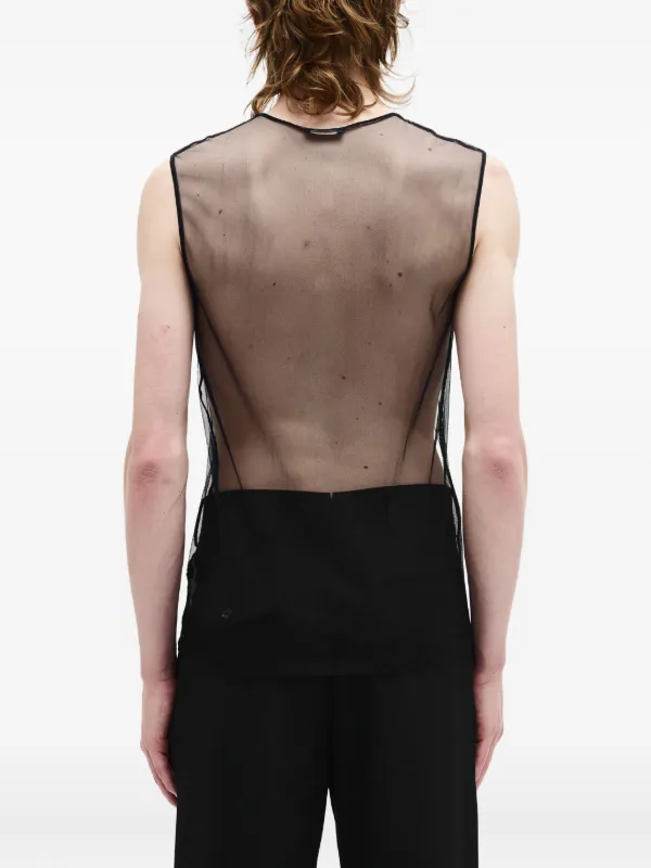 Ann Demeulemeester チュール トップ | ブラック | FARFETCH JP
