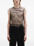 Ann Demeulemeester tulle top - Black