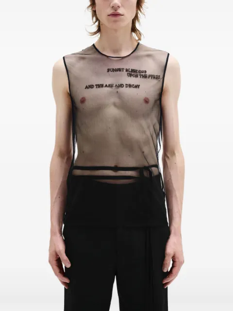 Ann Demeulemeester tulle top 