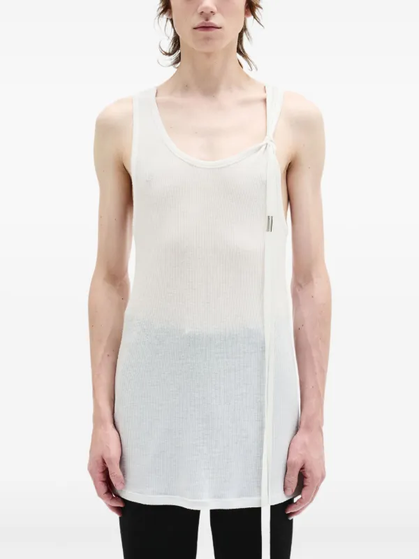 Ann Demeulemeester⁄アンドゥムルメステール タンクトップ 白 アンドゥ