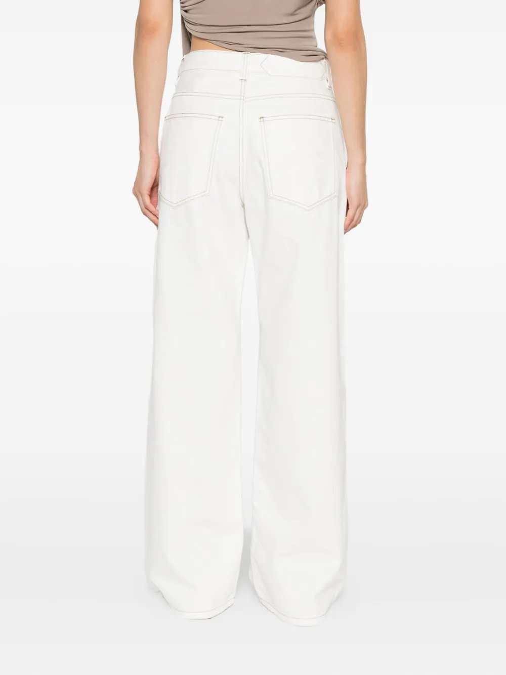 Jacquemus Le De-Nimes wide-leg jeans Wit