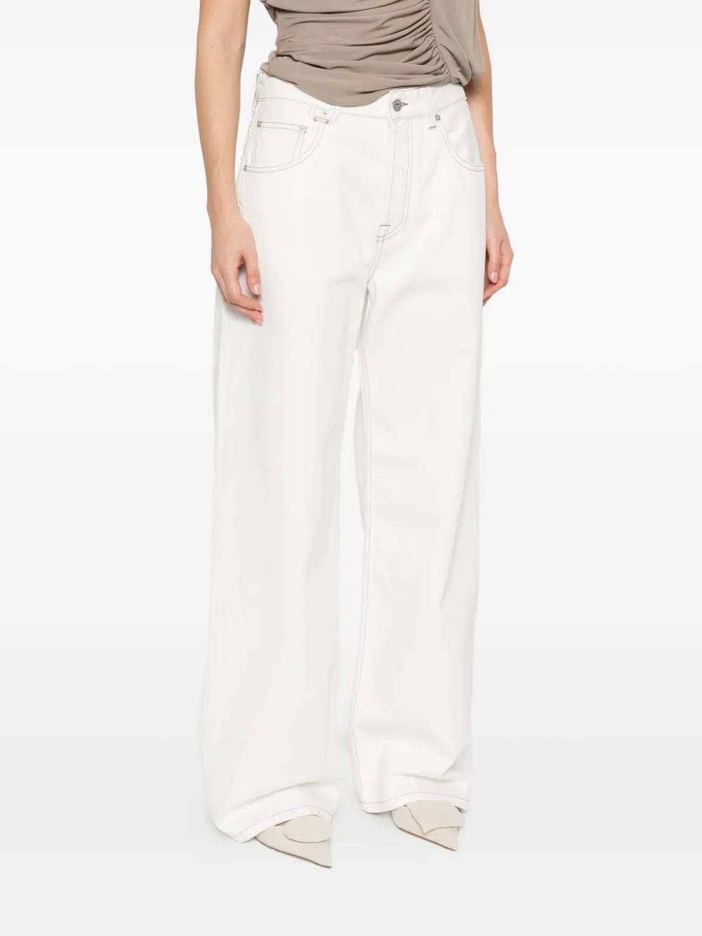 Jacquemus Le De-Nimes wide-leg jeans Wit