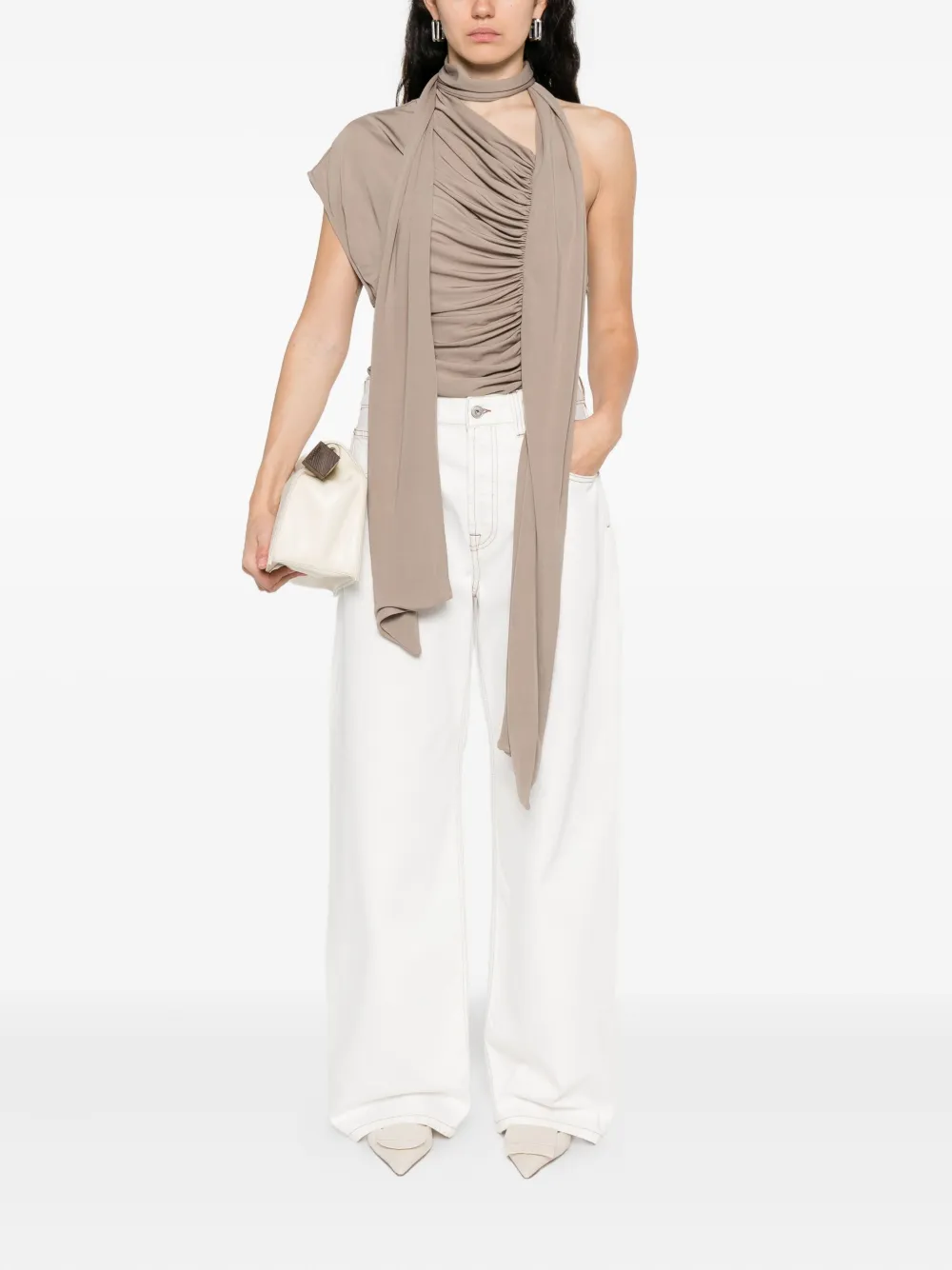 Jacquemus Le De-Nimes wide-leg jeans Wit