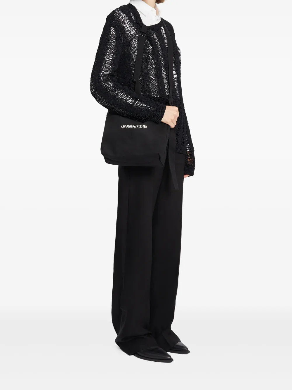 Ann Demeulemeester sac porté épaule médium en coton | Homme | Image 2