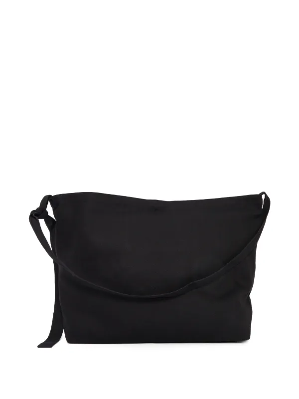 Ann Demeulemeester Medium Cotton Shoulder Bag | Black | FARFETCH