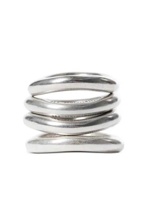 Ann Demeulemeester Herta rings (set of four)