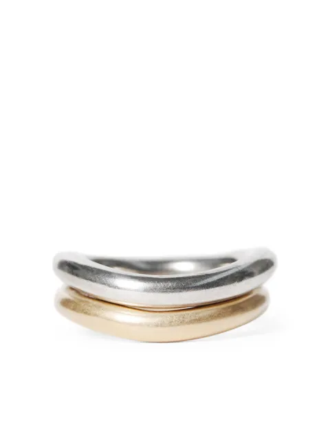 Ann Demeulemeester set de anillos Ana en oro amarillo de 18kt y plata de ley