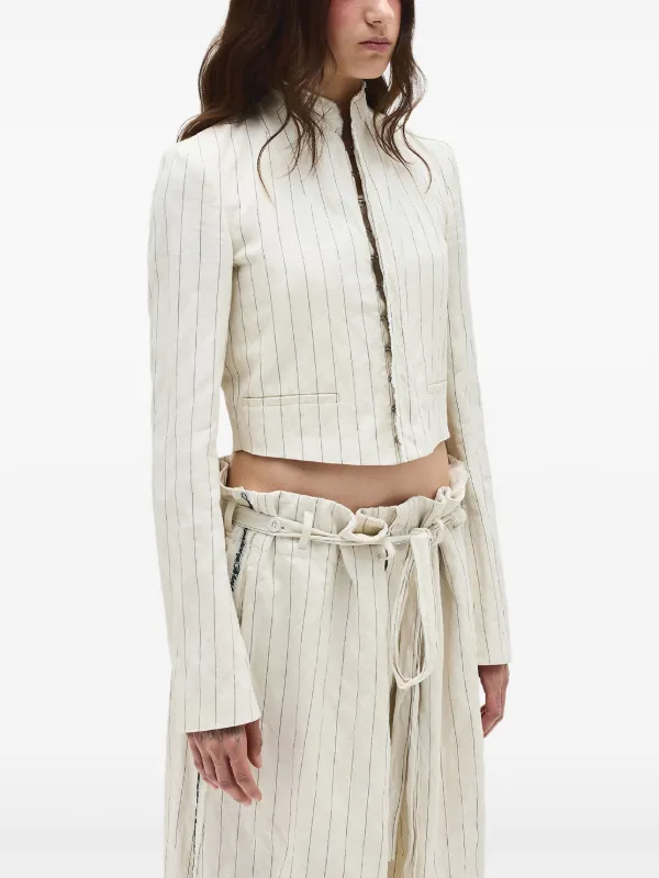 ANN DEMEULEMEESTER アイボリージャケット Ann Demeulemeester コットン ジャケット | ニュートラル | FARFETCH JP