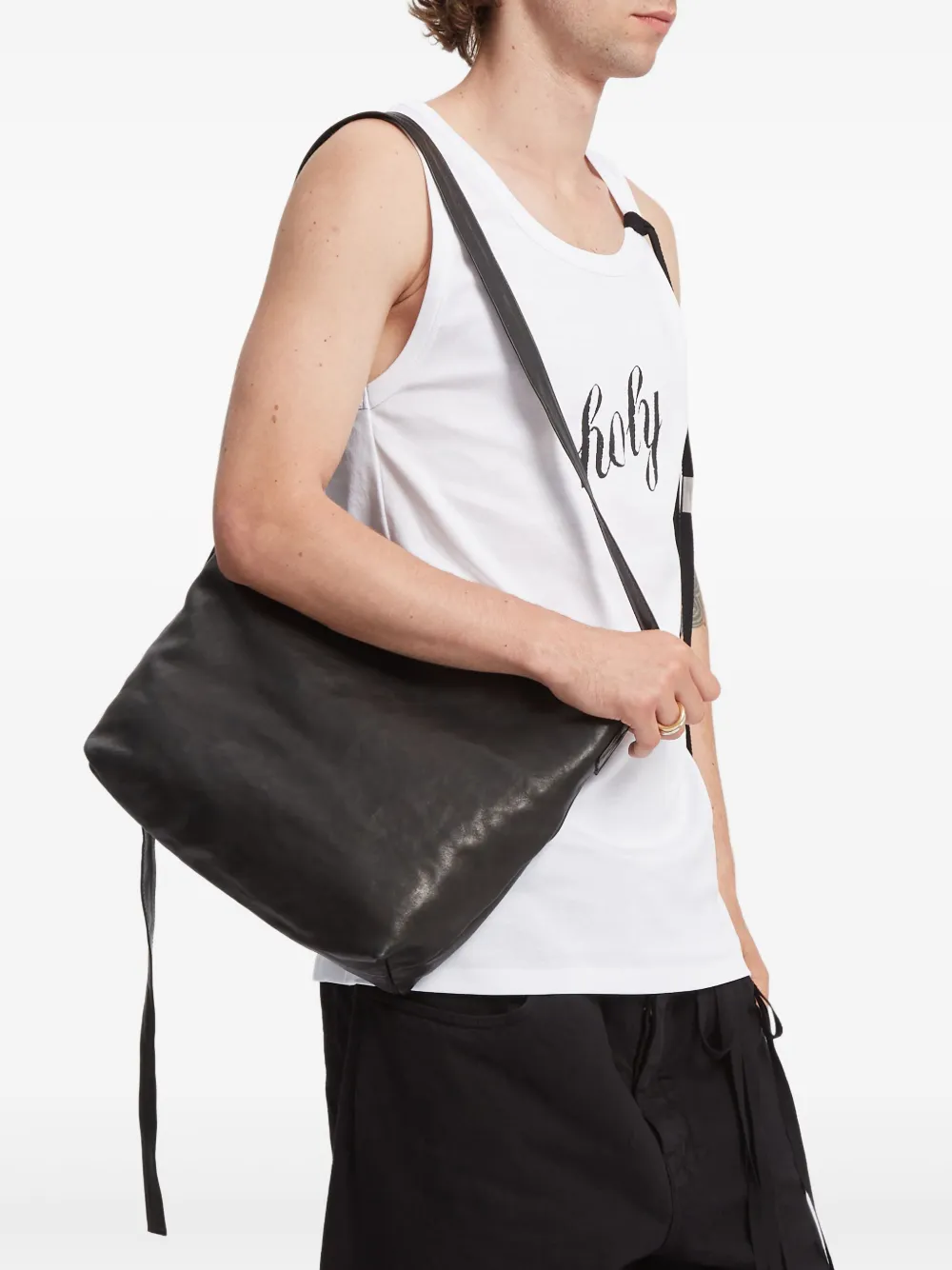 Ann Demeulemeester Medium Runa schoudertas - Zwart
