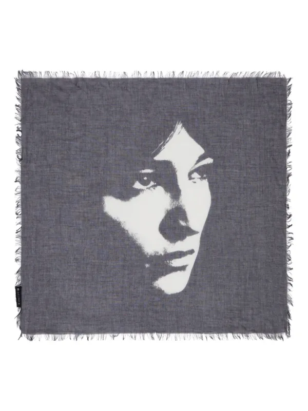 anndemeulemeester スカーフ Black Raw-trimmed scarf Ann Demeulemeester